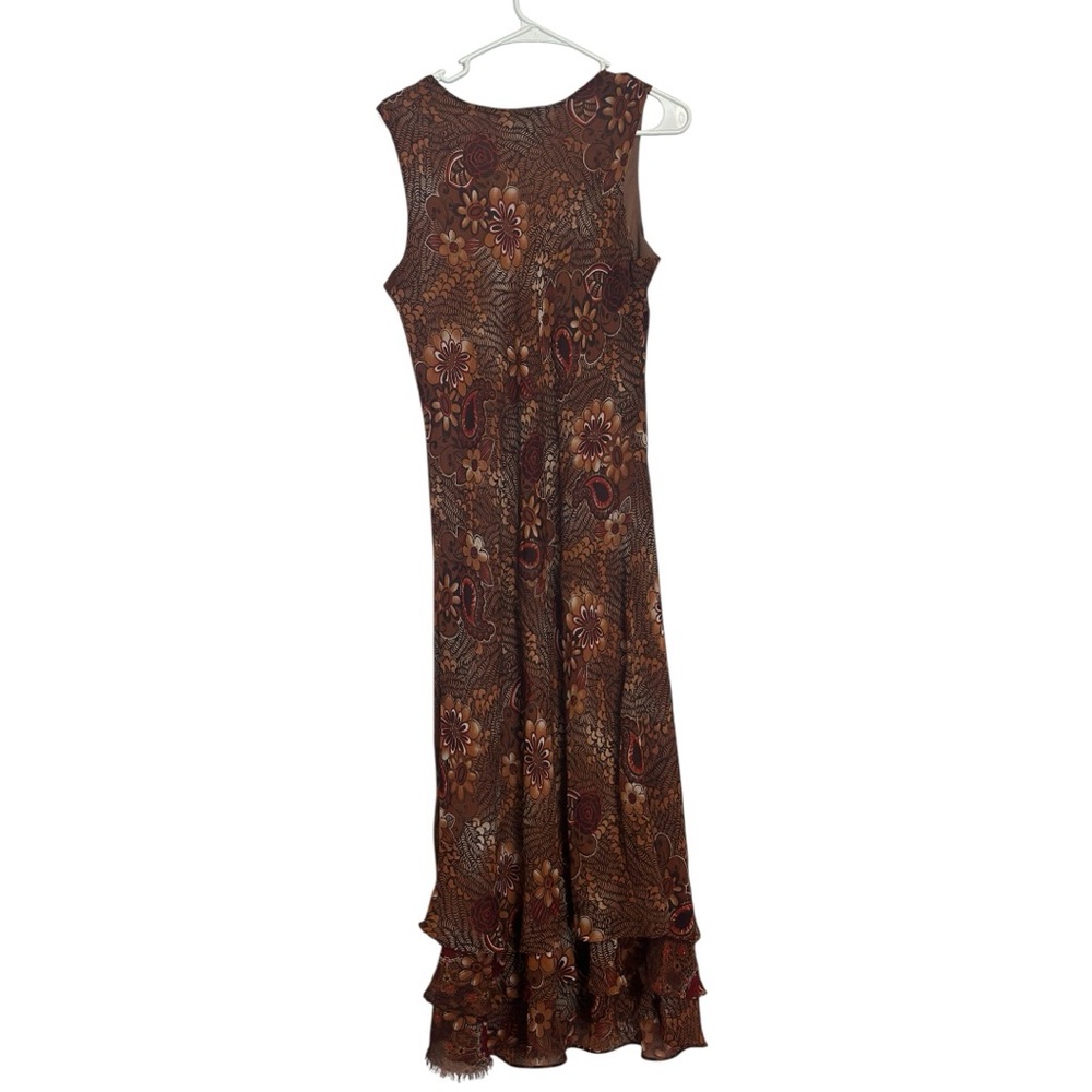 Elementz Sleeveless Maxi Dress - Large, Earthy Floral Pattern - Picture 3 of 6